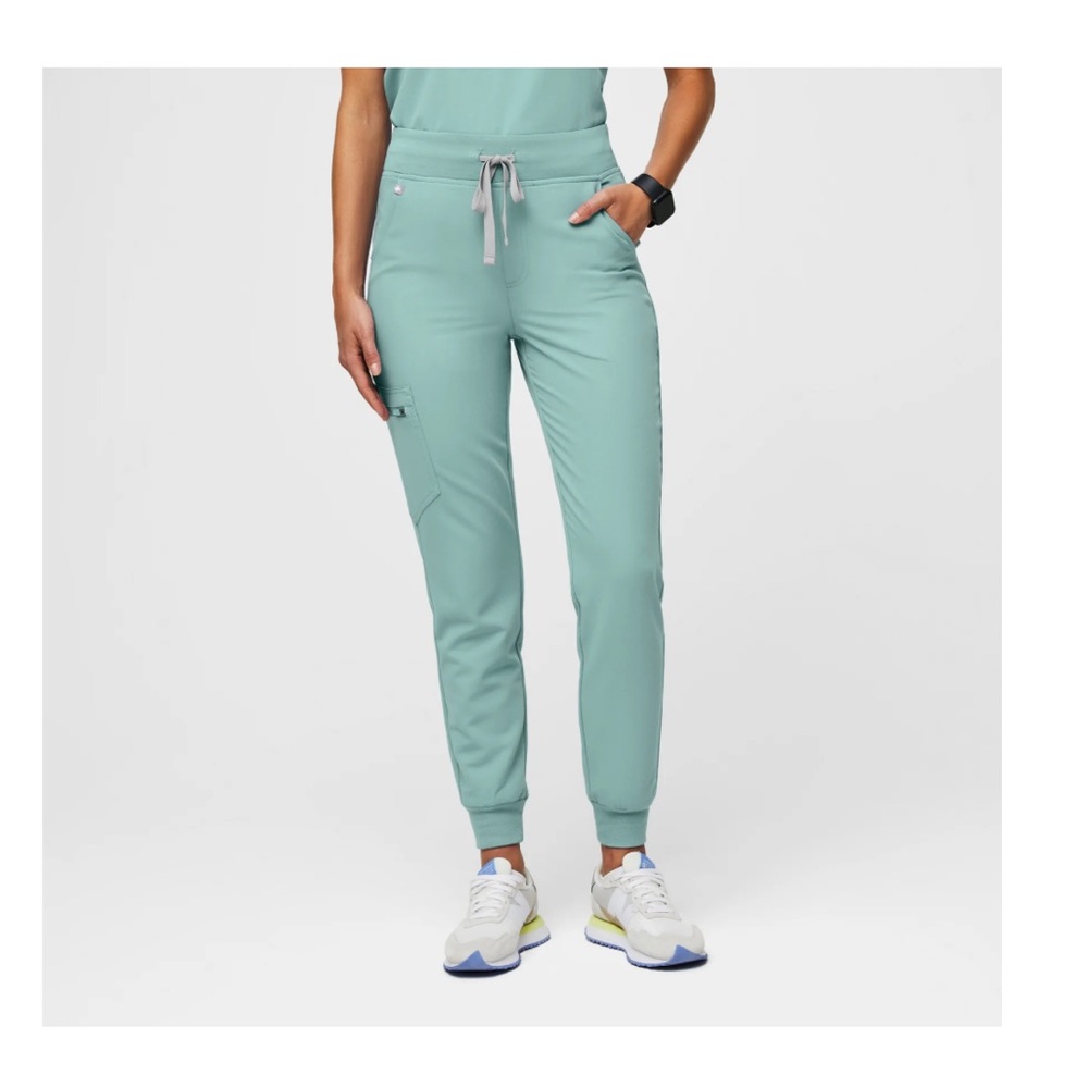 Figs seaglass Zamora high waisted jogger scrubs